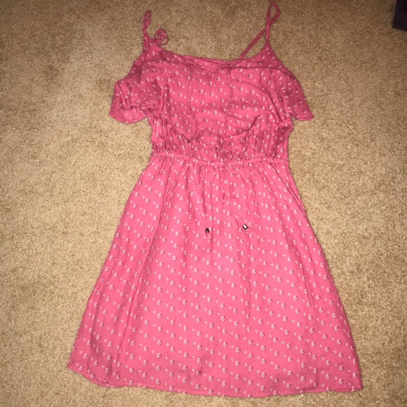 american eagle pink ruffle dress AE Tiered Ruffle Maxi Dress